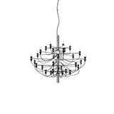 Modern Fruit Drop Chandelier Suspension Light Multi Bulb Mirror Polish Steel Ceiling Lamp for Living Room Dining