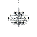 Modern Fruit Drop Chandelier Suspension Light Multi Bulb Mirror Polish Steel Ceiling Lamp for Living Room Dining