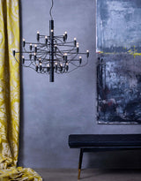 Modern Fruit Drop Chandelier Suspension Light Multi Bulb Mirror Polish Steel Ceiling Lamp for Living Room Dining