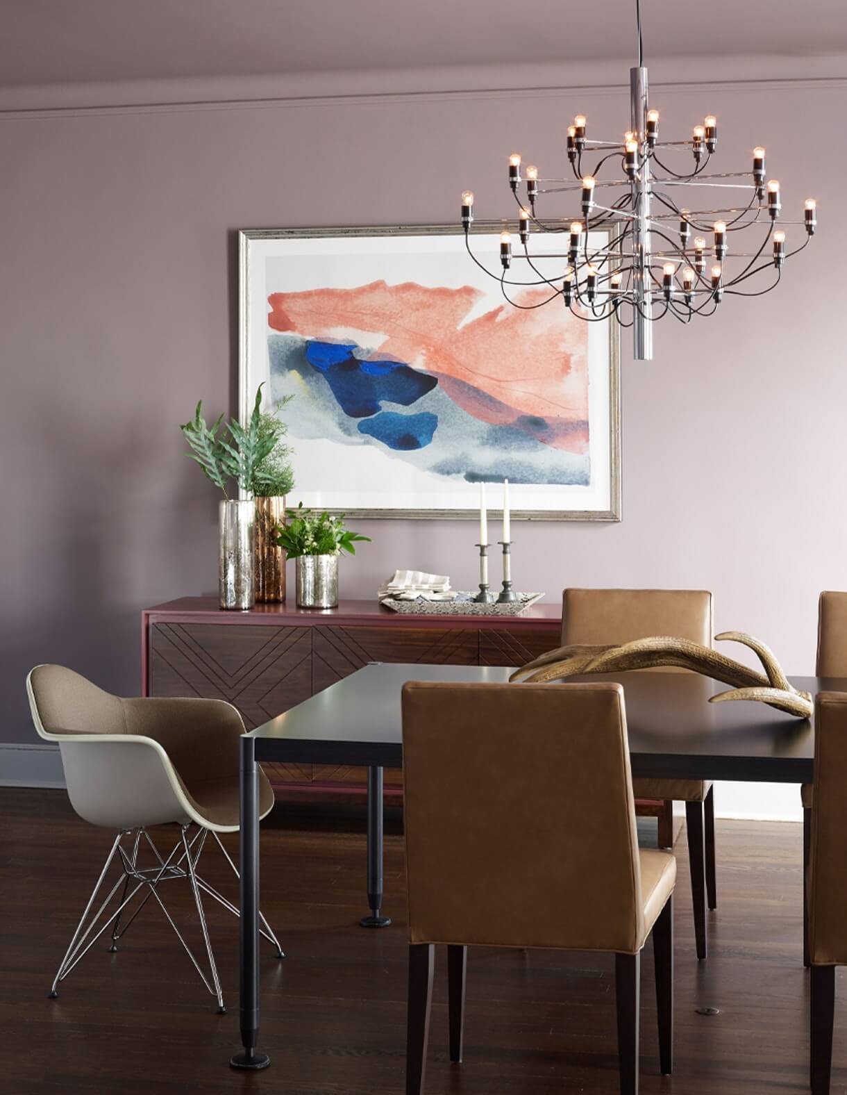 Modern Fruit Drop Chandelier Suspension Light Multi Bulb Mirror Polish Steel Ceiling Lamp for Living Room Dining