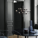 Modern Fruit Drop Chandelier Suspension Light Multi Bulb Mirror Polish Steel Ceiling Lamp for Living Room Dining