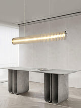 Modern Gand Cascading Acrylic LED Linear Chandelier Chrome Metal Ceiling Hanging Light Fixture