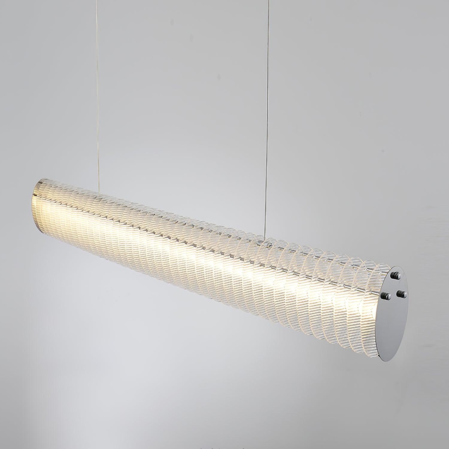 Modern Gand Cascading Acrylic LED Linear Chandelier Chrome Metal Ceiling Hanging Light Fixture