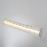 Modern Gand Cascading Acrylic LED Linear Chandelier Chrome Metal Ceiling Hanging Light Fixture