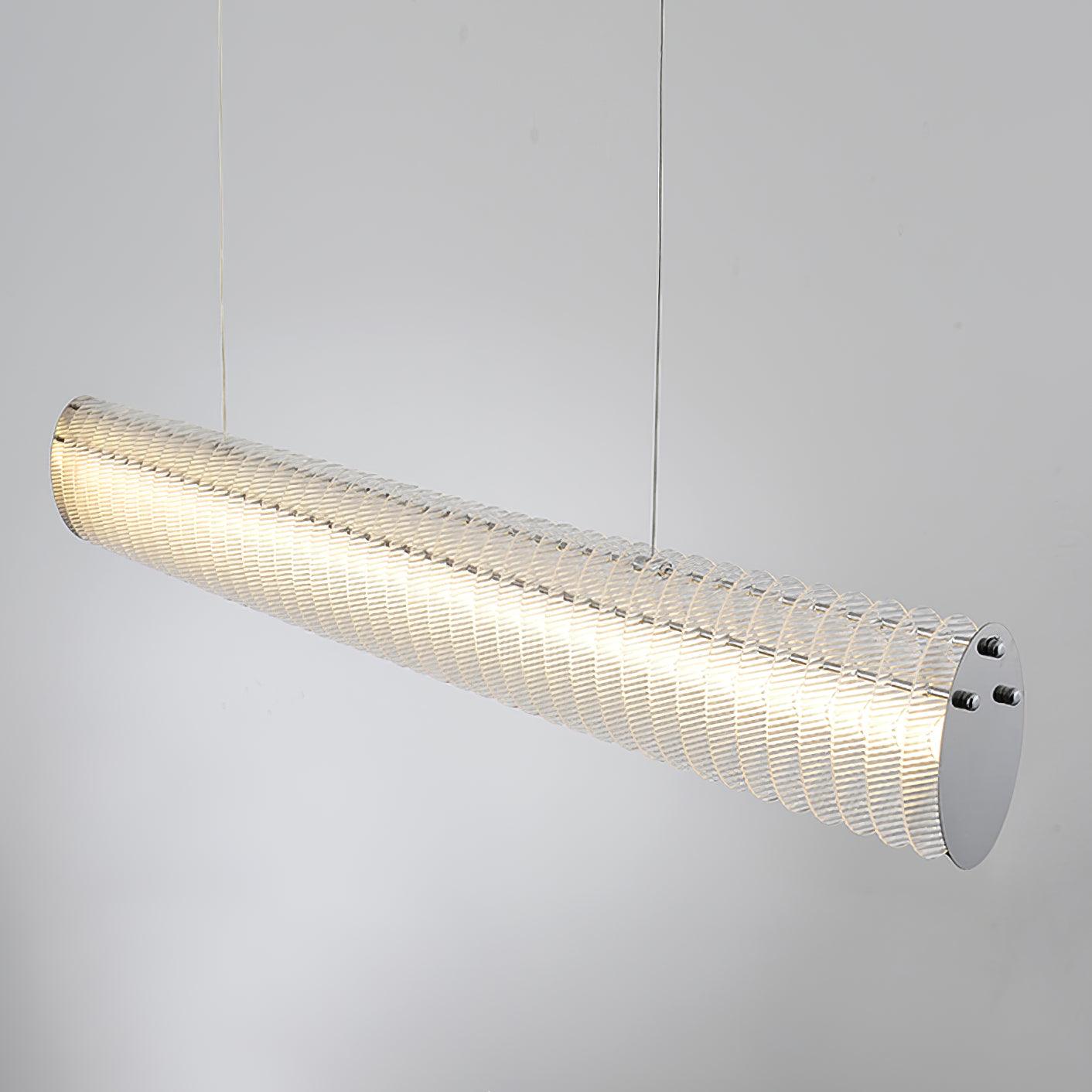 Modern Gand Cascading Acrylic LED Linear Chandelier Chrome Metal Ceiling Hanging Light Fixture