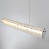 Modern Gand Cascading Acrylic LED Linear Chandelier Chrome Metal Ceiling Hanging Light Fixture