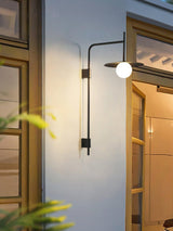 Modern Gea Swing Arm Wall Lamp with Frosted Glass Shade and Adjustable Iron Frame for Indoor Lighting