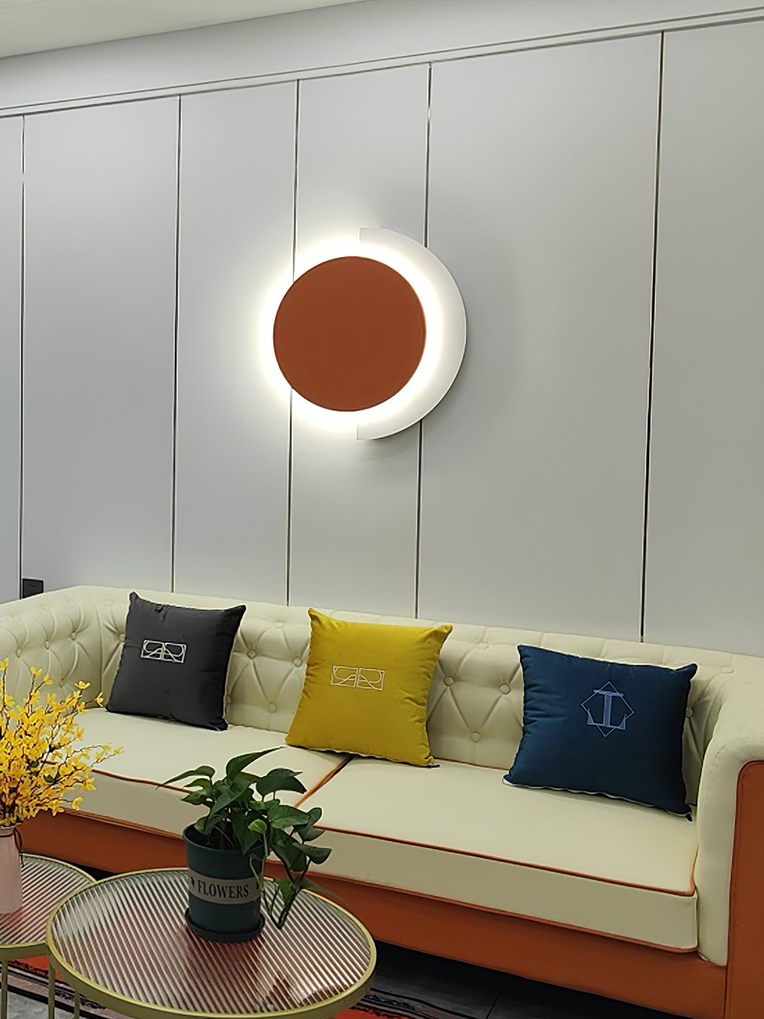 Modern Geometric Abstract Ring LED Wall Sconce Light for Contemporary Interior Decor