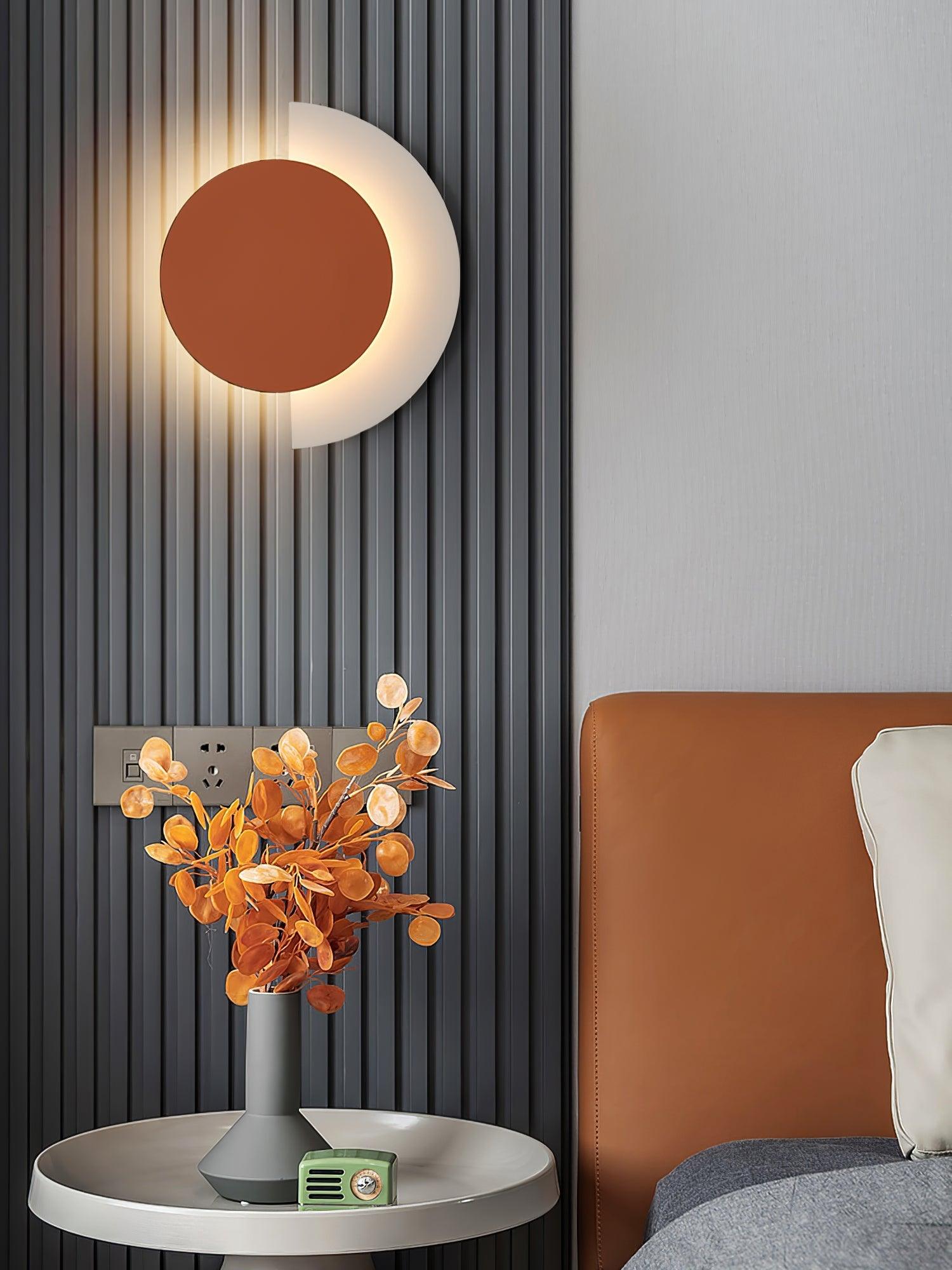 Modern Geometric Abstract Ring LED Wall Sconce Light for Contemporary Interior Decor