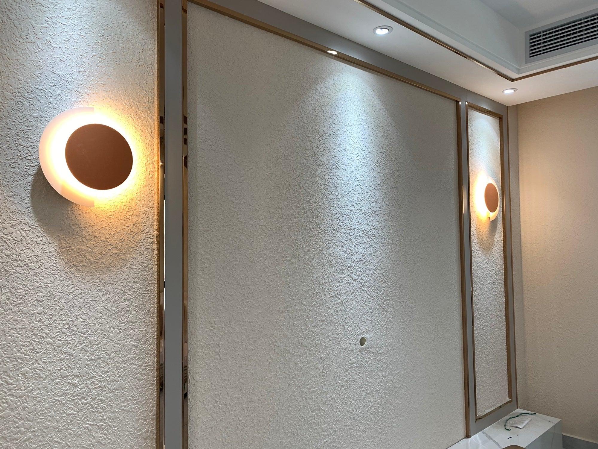 Modern Geometric Abstract Ring LED Wall Sconce Light for Contemporary Interior Decor