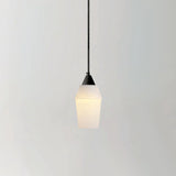 Modern Geometric Alabaster and Brass Pendant Light for Contemporary Home Interiors