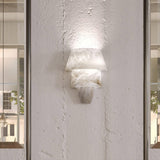 Modern Geometric Alabaster Sconce Wall Light LED Indoor Uplight Bracket Fixture