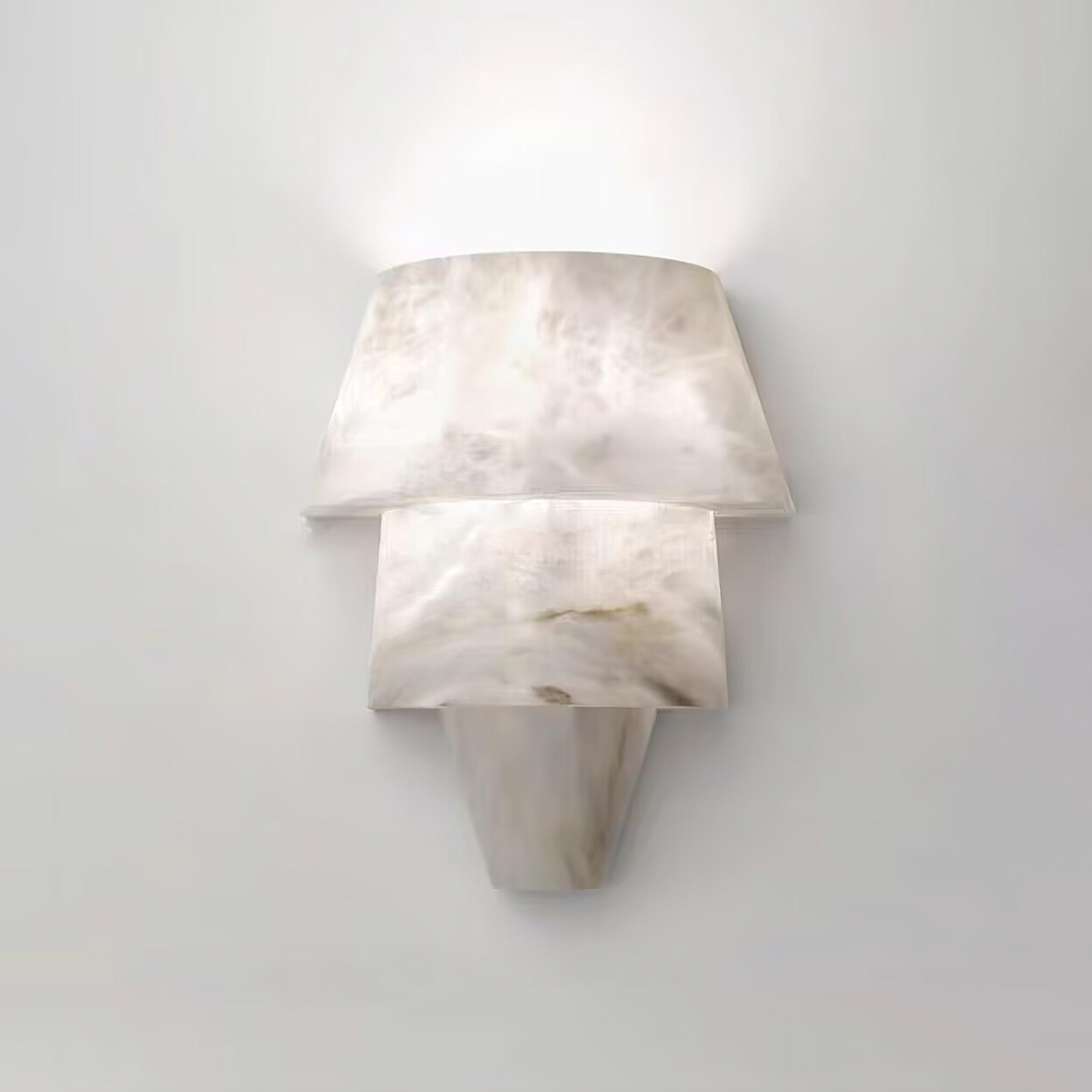 Modern Geometric Alabaster Sconce Wall Light LED Indoor Uplight Bracket Fixture