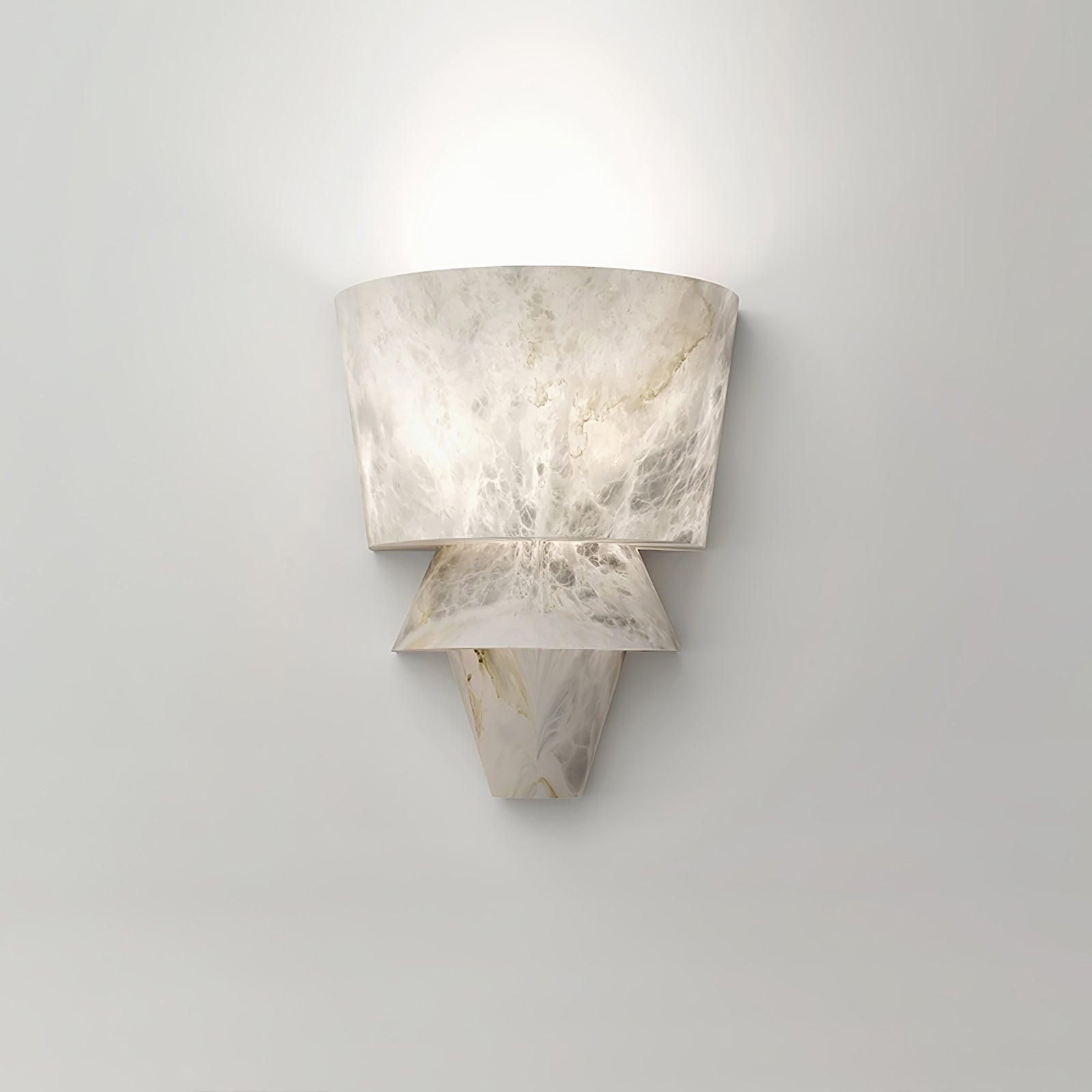 Modern Geometric Alabaster Sconce Wall Light LED Indoor Uplight Bracket Fixture