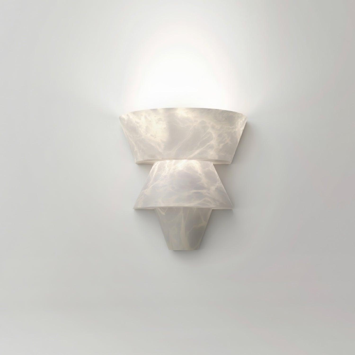 Modern Geometric Alabaster Sconce Wall Light LED Indoor Uplight Bracket Fixture
