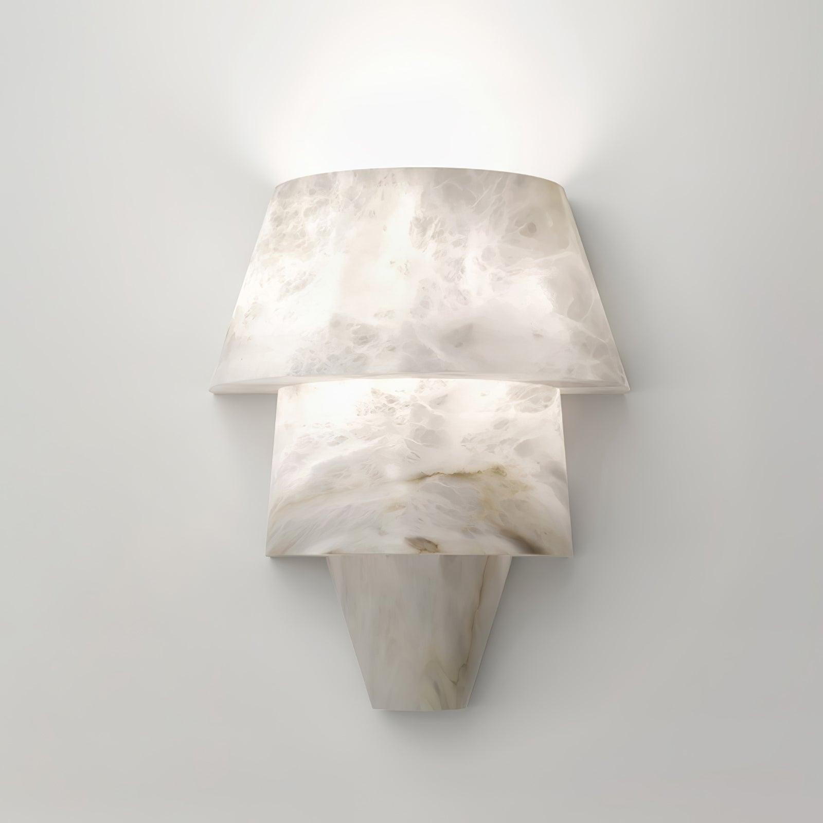Modern Geometric Alabaster Sconce Wall Light LED Indoor Uplight Bracket Fixture