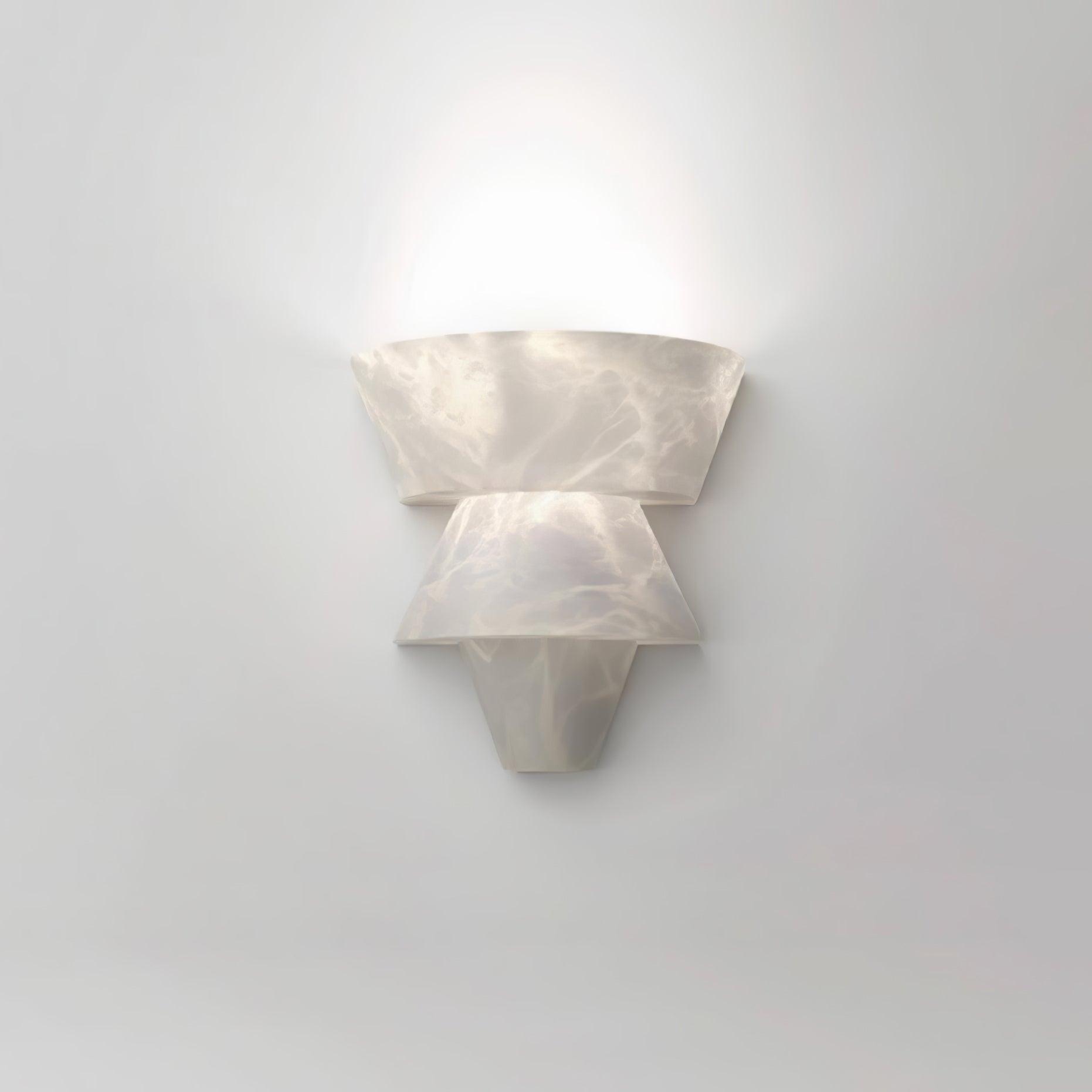 Modern Geometric Alabaster Sconce Wall Light LED Indoor Uplight Bracket Fixture