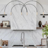 Modern Geometric Arcs Pendant Chandelier with Cylindrical Aluminum Heads and Adjustable Arms