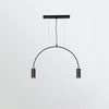 Modern Geometric Arcs Pendant Chandelier with Cylindrical Aluminum Heads and Adjustable Arms