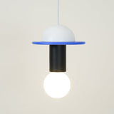 Modern Geometric Building Blocks Hanging Pendant Light with Wood and Metal Accents