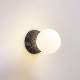 Modern Geometric Concrete and Glass Wall Sconce Set of 2 for Indoor Lighting
