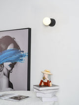 Modern Geometric Concrete and Glass Wall Sconce Set of 2 for Indoor Lighting