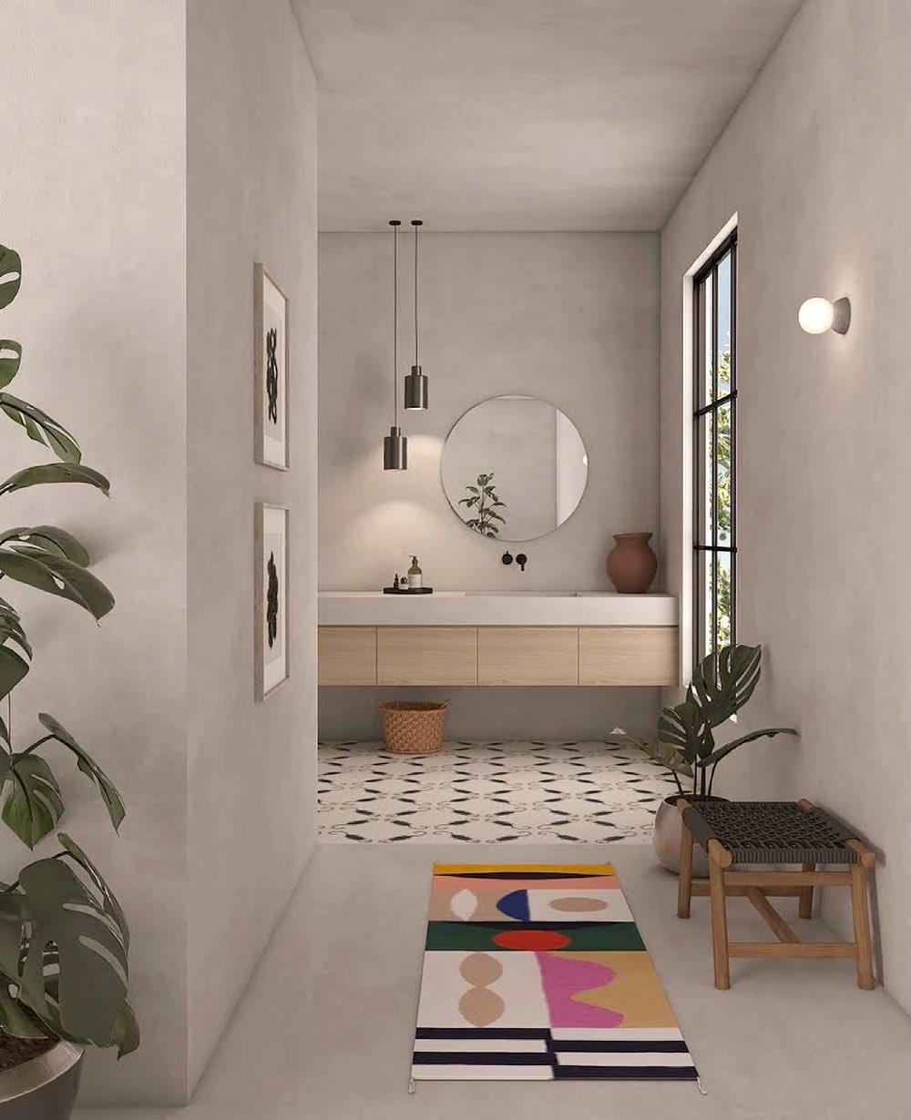 Modern Geometric Concrete and Glass Wall Sconce Set of 2 for Indoor Lighting