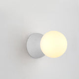 Modern Geometric Concrete and Glass Wall Sconce Set of 2 for Indoor Lighting