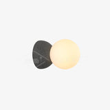 Modern Geometric Concrete and Glass Wall Sconce Set of 2 for Indoor Lighting