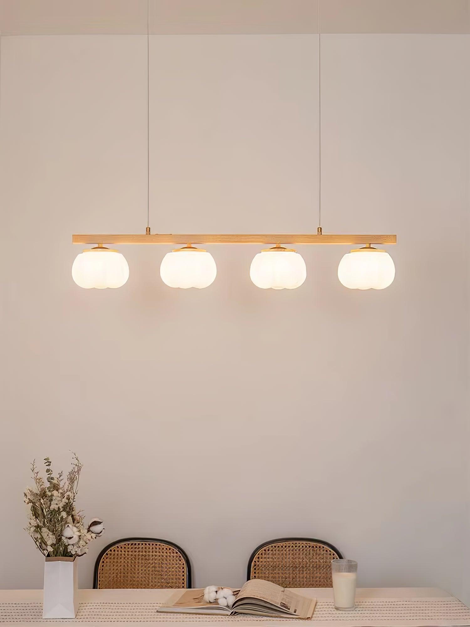 Modern Geometric Cotton Ball Chandelier Gold Metal and PE Acrylic Pendant Light