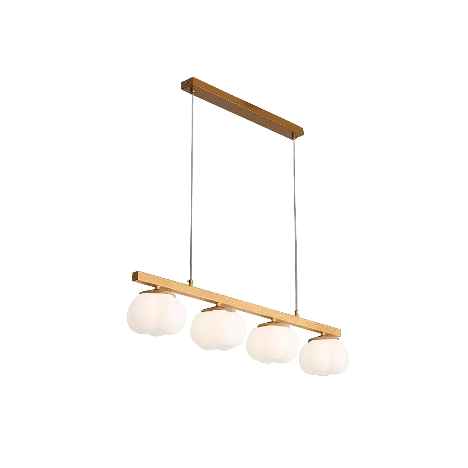 Modern Geometric Cotton Ball Chandelier Gold Metal and PE Acrylic Pendant Light