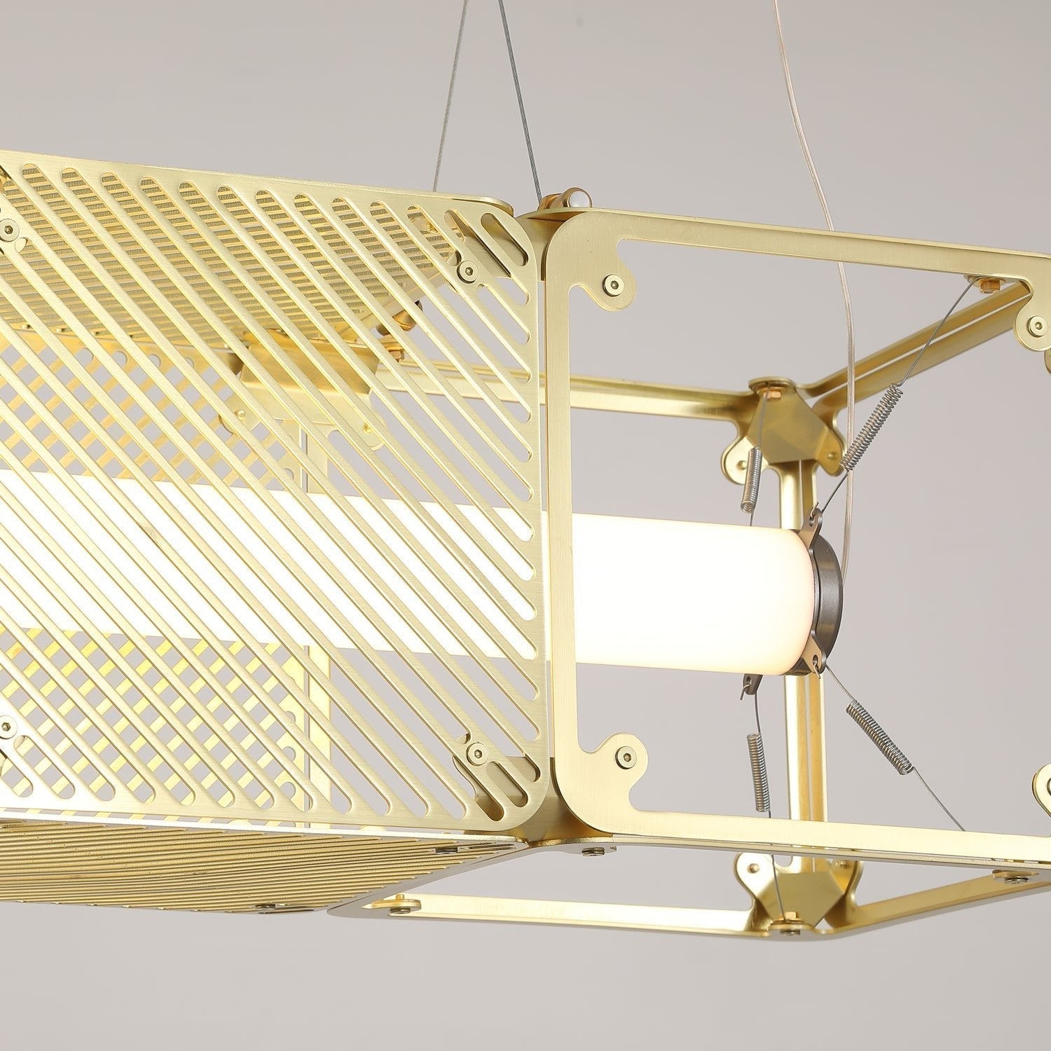 Modern Geometric Cube Modular Pendant Light Adjustable LED Ceiling Hanging Fixture