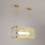 Modern Geometric Cube Modular Pendant Light Adjustable LED Ceiling Hanging Fixture