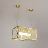 Modern Geometric Cube Modular Pendant Light Adjustable LED Ceiling Hanging Fixture