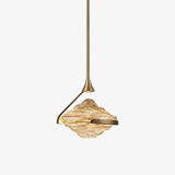 Modern Geometric Diamond Crystal LED Pendant Light Adjustable Ceiling Fixture for Dining Room