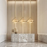 Modern Geometric Diamond Crystal LED Pendant Light Adjustable Ceiling Fixture for Dining Room