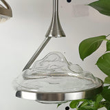 Modern Geometric Diamond Crystal LED Pendant Light Adjustable Ceiling Fixture for Dining Room