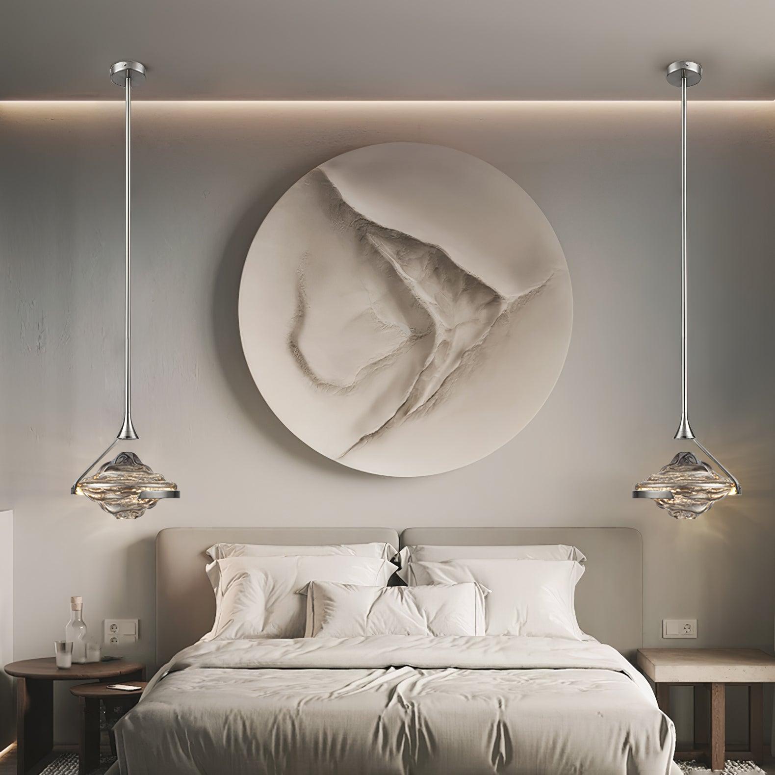 Modern Geometric Diamond Crystal LED Pendant Light Adjustable Ceiling Fixture for Dining Room