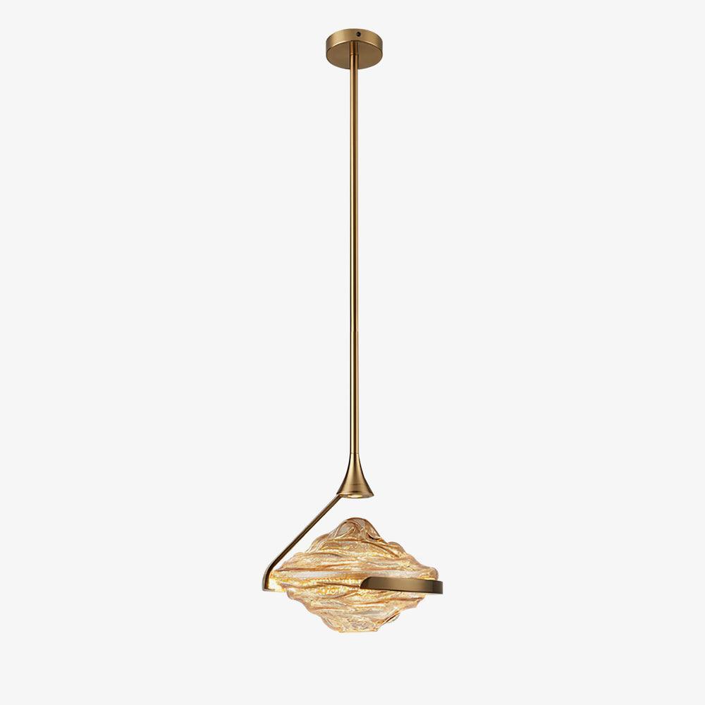 Modern Geometric Diamond Crystal LED Pendant Light Adjustable Ceiling Fixture for Dining Room
