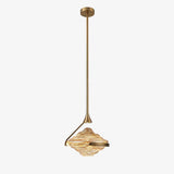 Modern Geometric Diamond Crystal LED Pendant Light Adjustable Ceiling Fixture for Dining Room