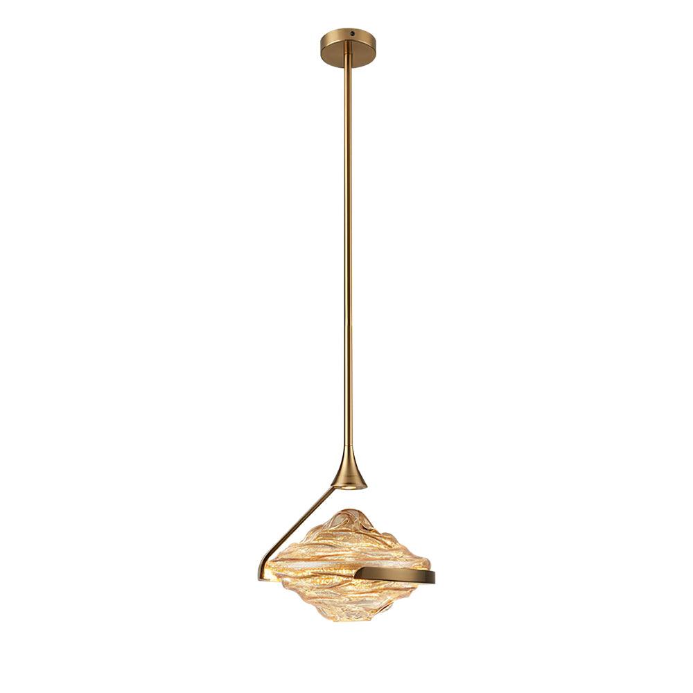 Modern Geometric Diamond Crystal LED Pendant Light Adjustable Ceiling Fixture for Dining Room