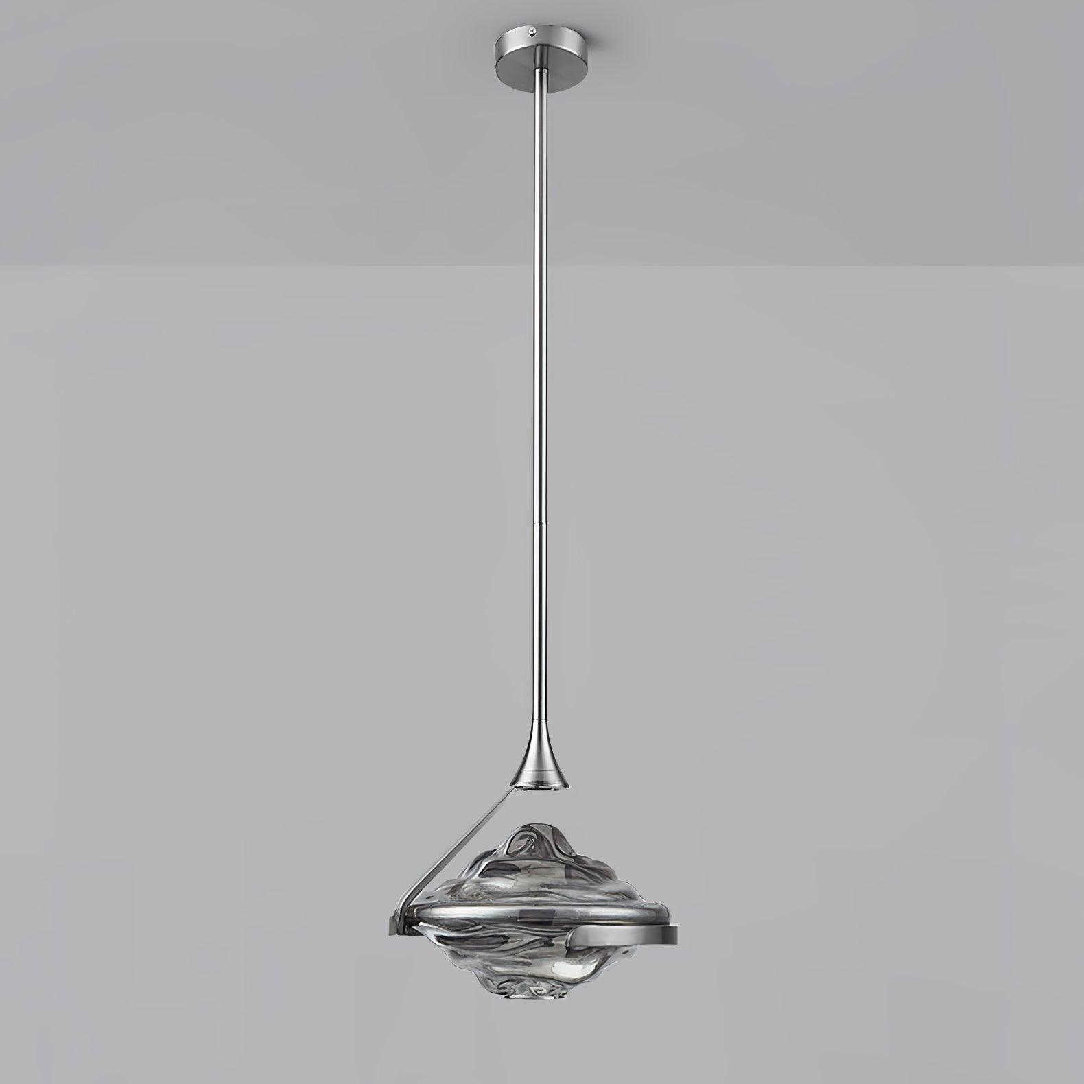 Modern Geometric Diamond Crystal LED Pendant Light Adjustable Ceiling Fixture for Dining Room