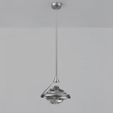 Modern Geometric Diamond Crystal LED Pendant Light Adjustable Ceiling Fixture for Dining Room