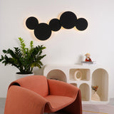 Modern Geometric Disc LED Wall Sconce Minimalist Circular Indirect Lighting Fixture