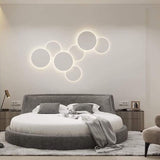 Modern Geometric Disc LED Wall Sconce Minimalist Circular Indirect Lighting Fixture
