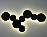 Modern Geometric Disc LED Wall Sconce Minimalist Circular Indirect Lighting Fixture