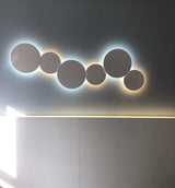 Modern Geometric Disc LED Wall Sconce Minimalist Circular Indirect Lighting Fixture