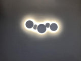 Modern Geometric Disc LED Wall Sconce Minimalist Circular Indirect Lighting Fixture