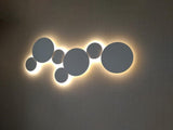 Modern Geometric Disc LED Wall Sconce Minimalist Circular Indirect Lighting Fixture