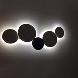 Modern Geometric Disc LED Wall Sconce Minimalist Circular Indirect Lighting Fixture